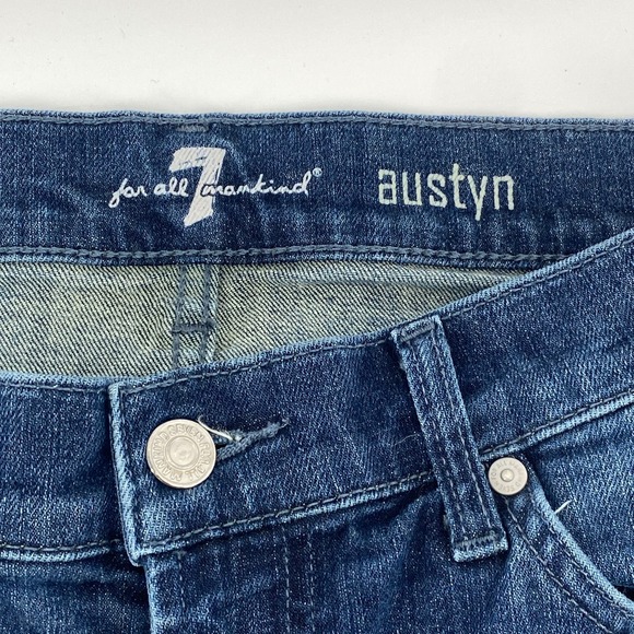 7 For All Mankind Austyn Straight Leg Medium Wash Jeans Men 33x32 5 Pocket Relax - Picture 2 of 5